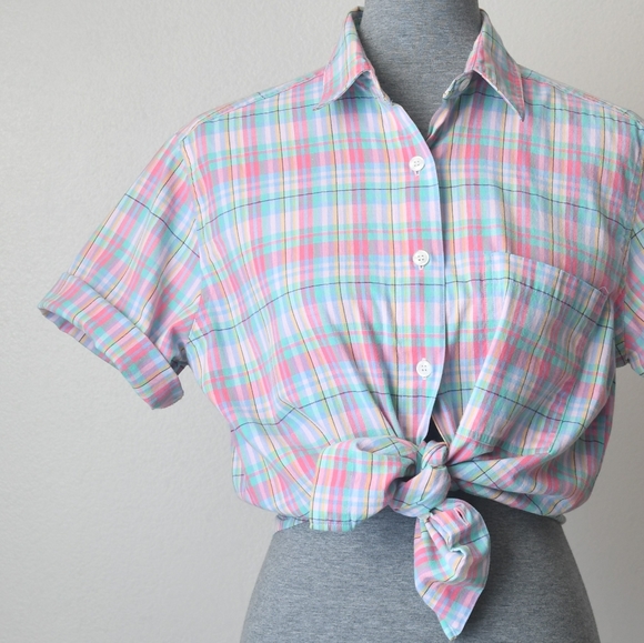 Vintage Koret Plaid Prep Button Down Shirt - Picture 9 of 9